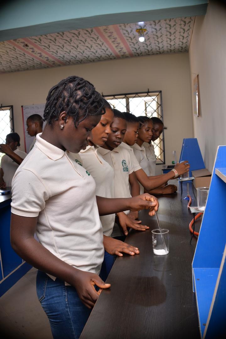 Students during a practical science lesson